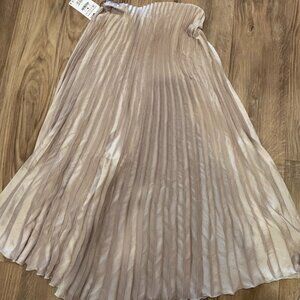 Zara pleated gold skirt